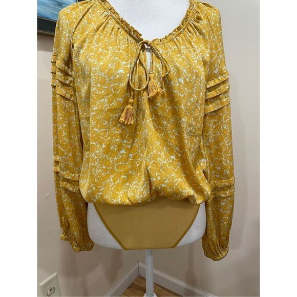 Free People All Tucks Printed Bodysuit Size XS - Picture 5 of 9